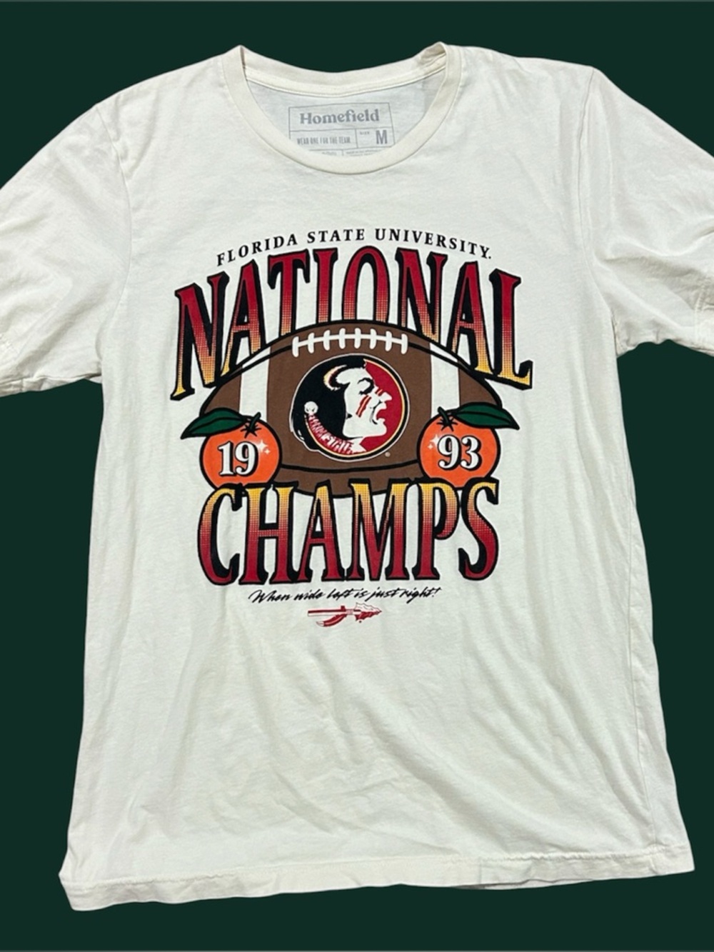 Florida State Seminoles Football 1993 National Champs Vintage Heavyweight Tee